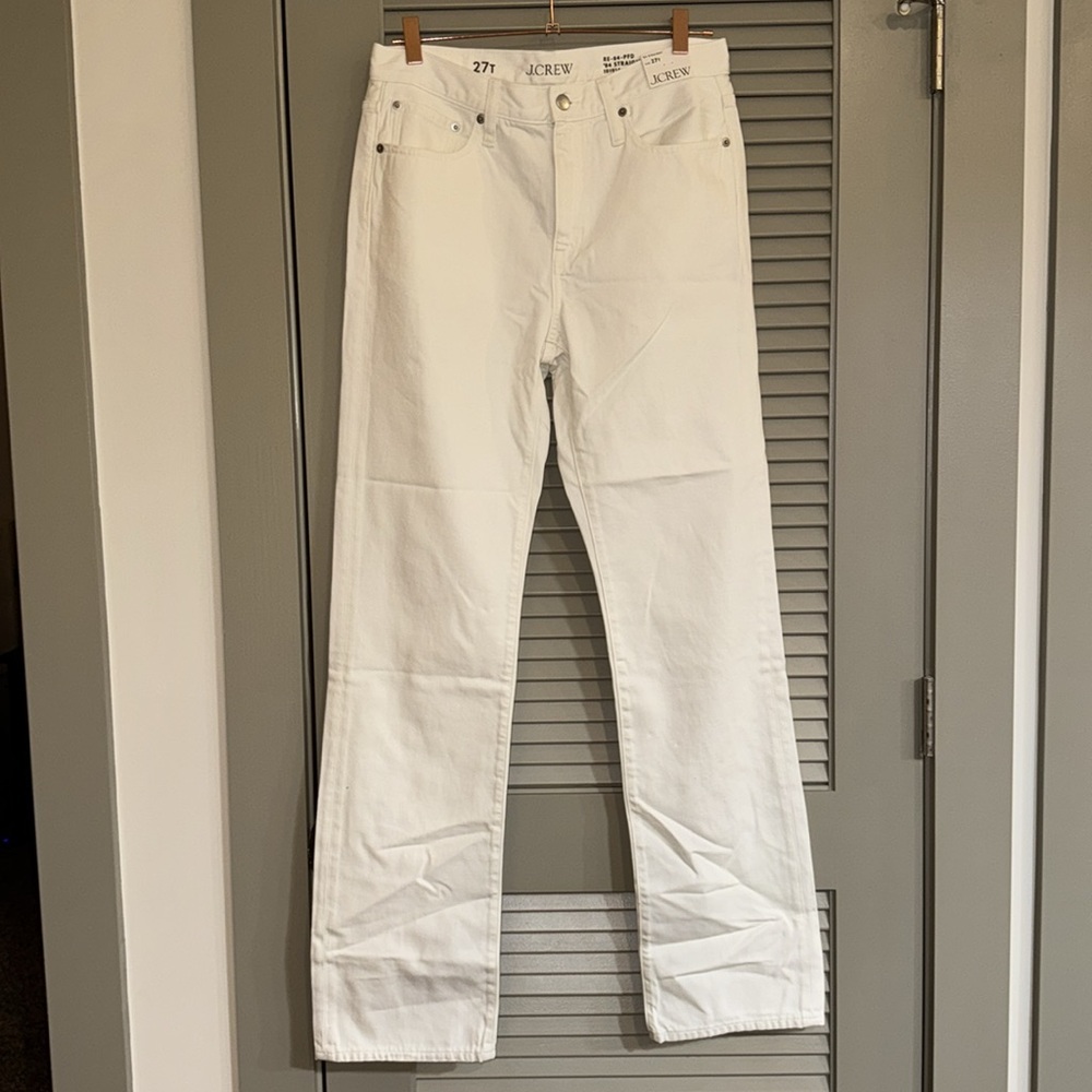 NWT J. Crew ‘84 Straight White Jeans Sz 27T